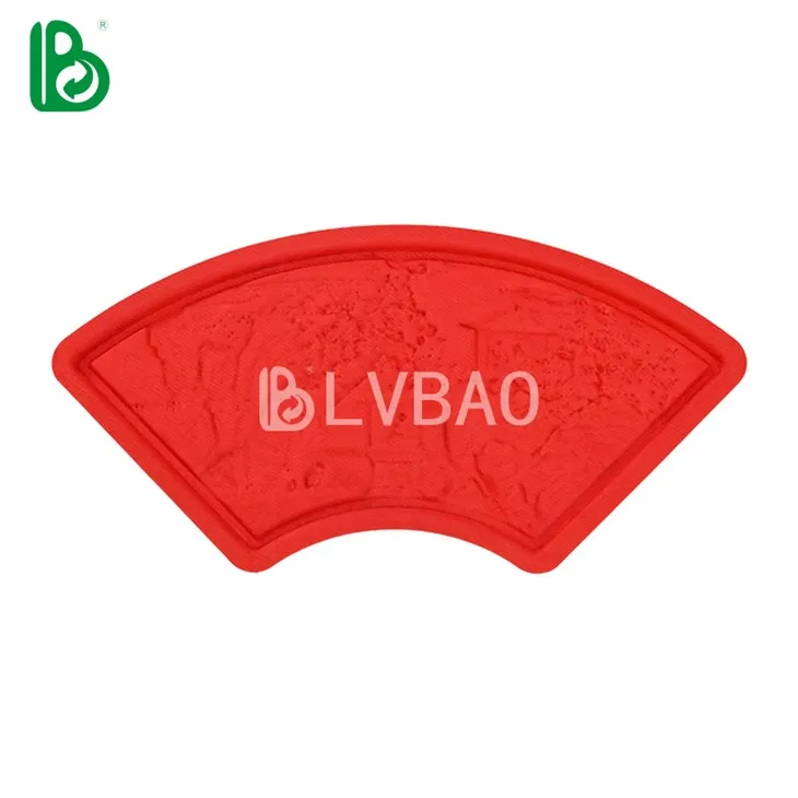 Red Embossed Pulp Fan